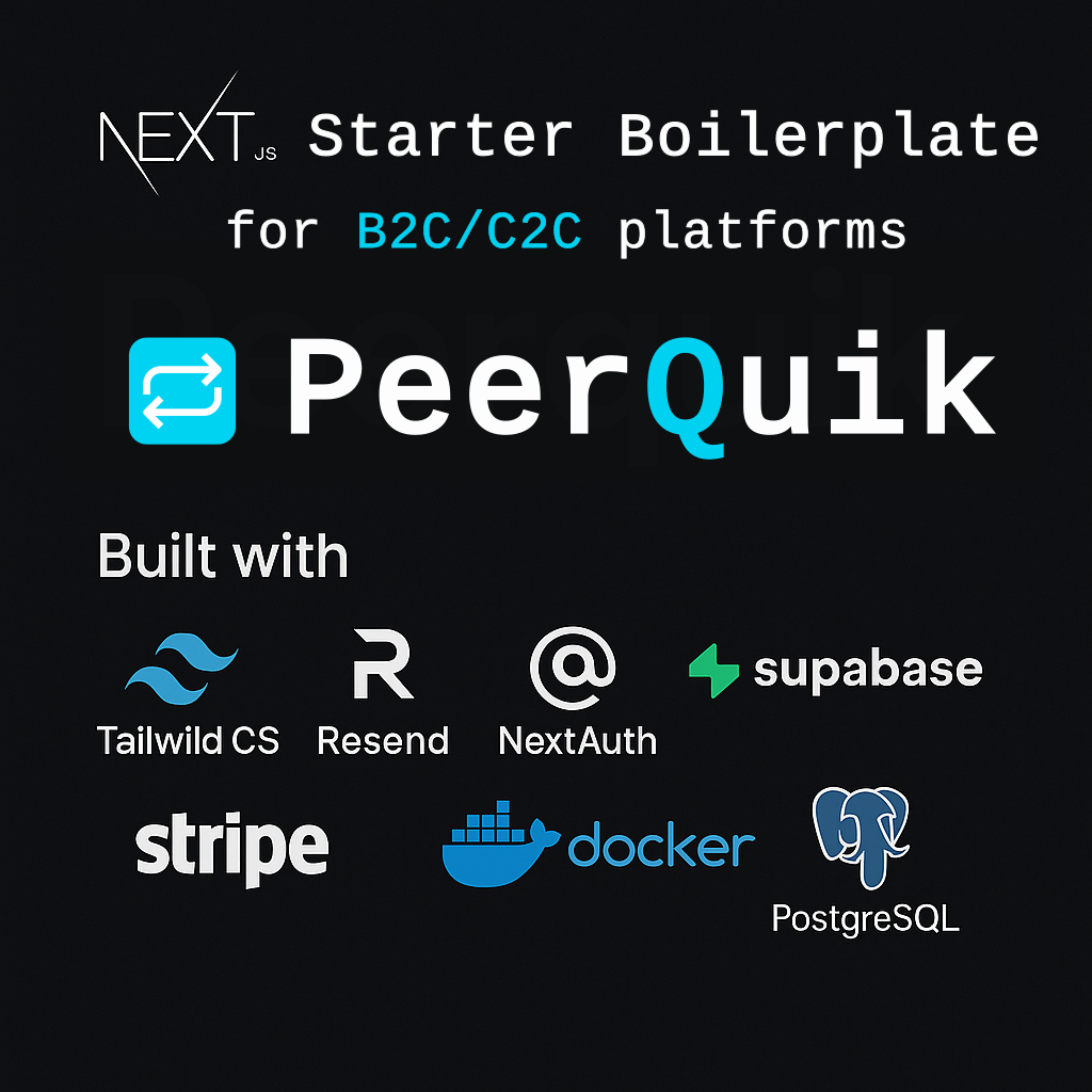 Peerquik Next.js Boilerplate for B2C Marketplaces
